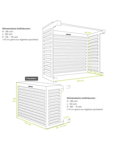 Cache-groupe anthracite taille L - clim-split.com