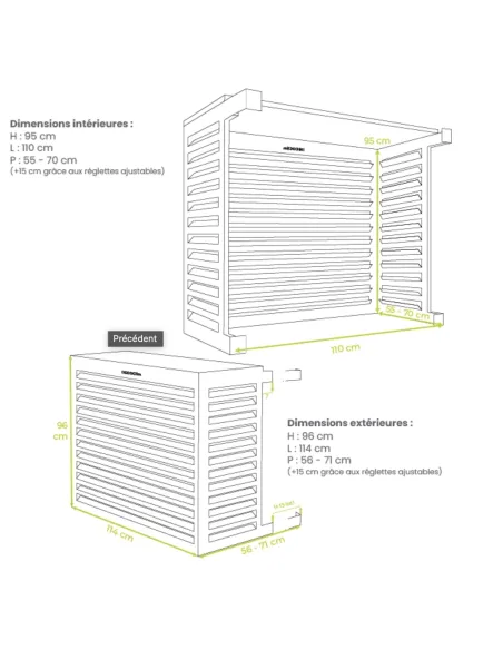 Cache-groupe anthracite taille L - clim-split.com