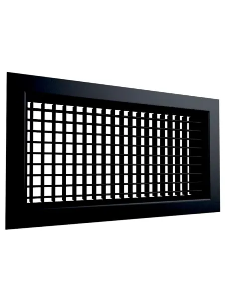Plenum et grille double déflexion noire