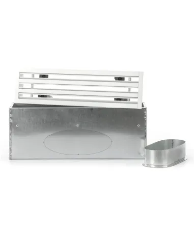 Plenum galvanisé + grilles à 3 fentes blanches (RAL9016) - clim-split.com