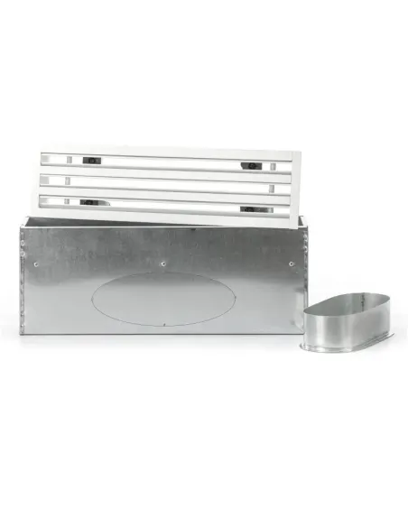 Plenum galvanisé + grilles à 3 fentes blanches (RAL9016) - clim-split.com