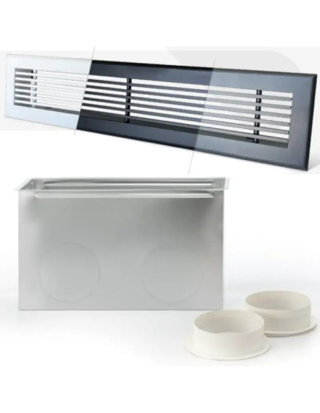 Plenum et grille de reprise linéaire anthracite - clim-split.com