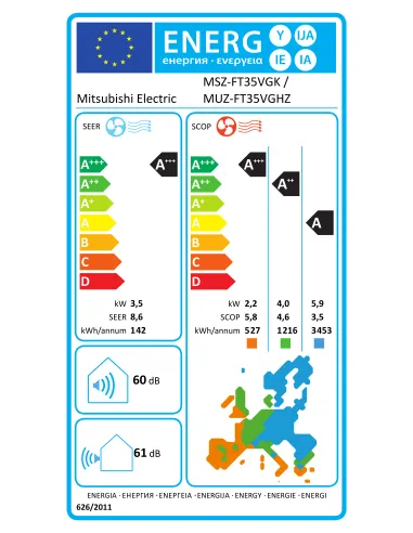 Climatiseur HYPER HEATING Mono Split MSZ-FT35VGK / MUZ-FT35VGHZMITSUBISHI ELECTRIC