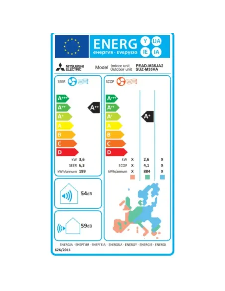 Climatisation GAINABLE INVERTERPEAD-M35JA2/ SUZ-M35VA MITSUBISHI ELECTRIC