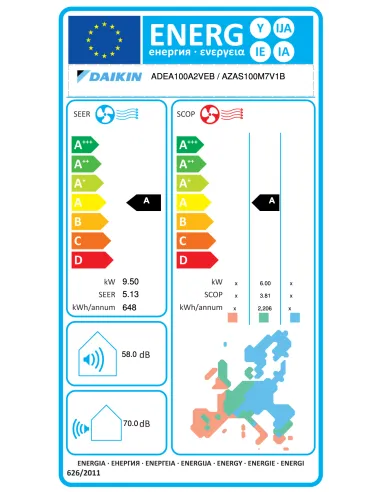Climatiseur Gainable ADEA100A / AZAS100MV1 DAIKIN