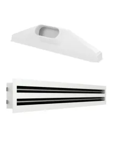 Grille Double Fente avec Plénum Ø160 à Ø250 | Clim-Split