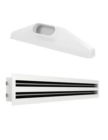 Grille Double Fente avec Plénum Ø160 à Ø250 | Clim-Split