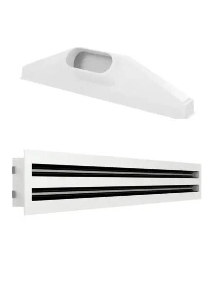 Grille Double Fente avec Plénum Ø160 à Ø250 | Clim-Split