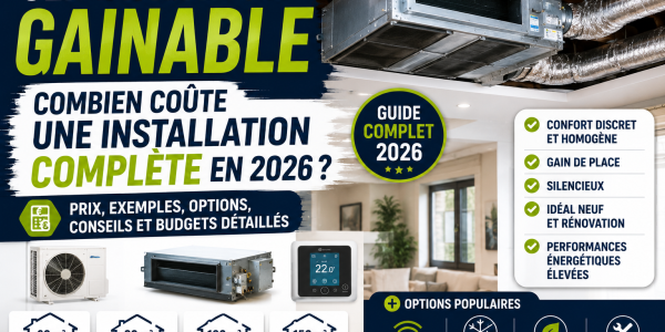 Climatisation gainable : combien coûte une installation complète en 2026 ?