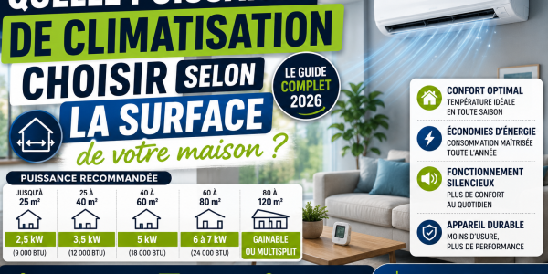 Quelle puissance de climatisation choisir selon la surface de votre maison ?
