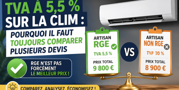 TVA à 5,5 % sur la climatisation : pourquoi il faut toujours comparer plusieurs devis ?
