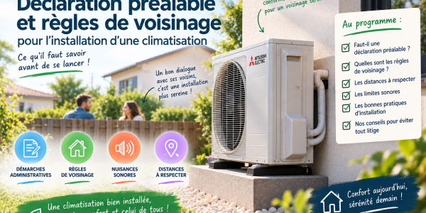Climatisation : déclaration préalable et règles de voisinage