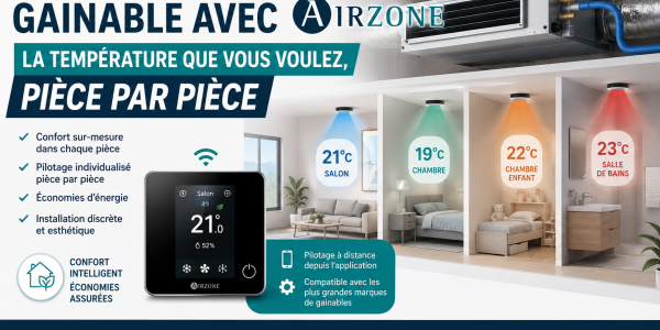 Climatisation gainable avec Airzone : la température que vous voulez, pièce par pièce